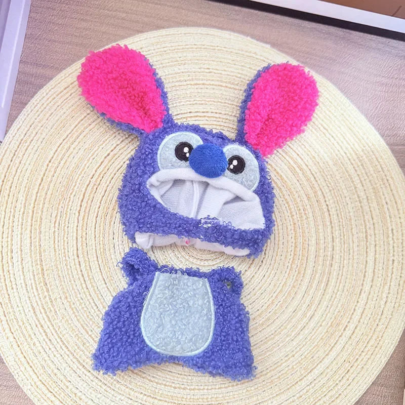 EZ Labubu Doll Clothes Stitch Costume Set - Cute Cartoon Character Outfit for 17cm Pullip Blythe OB11 BJD Dolls