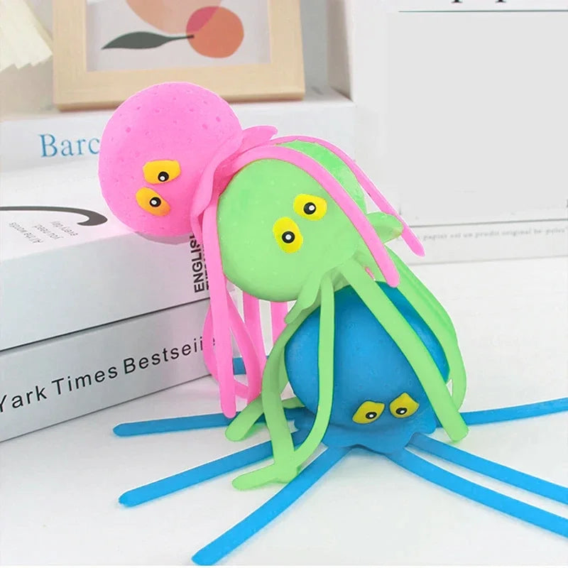EZ Baby Bath Toys Sponge Water Absorbing Octopus Squeezing Stress Relief Toys Summer Swimming Play Water Toy for Children