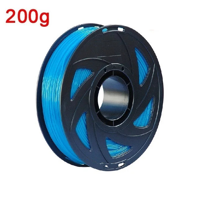EZ Flexible Filament TPU 1.75mm 200g Translucent Filament Soft 95A TPU FDM 3D Printer Material Glow In The Dark Filament Rainbow