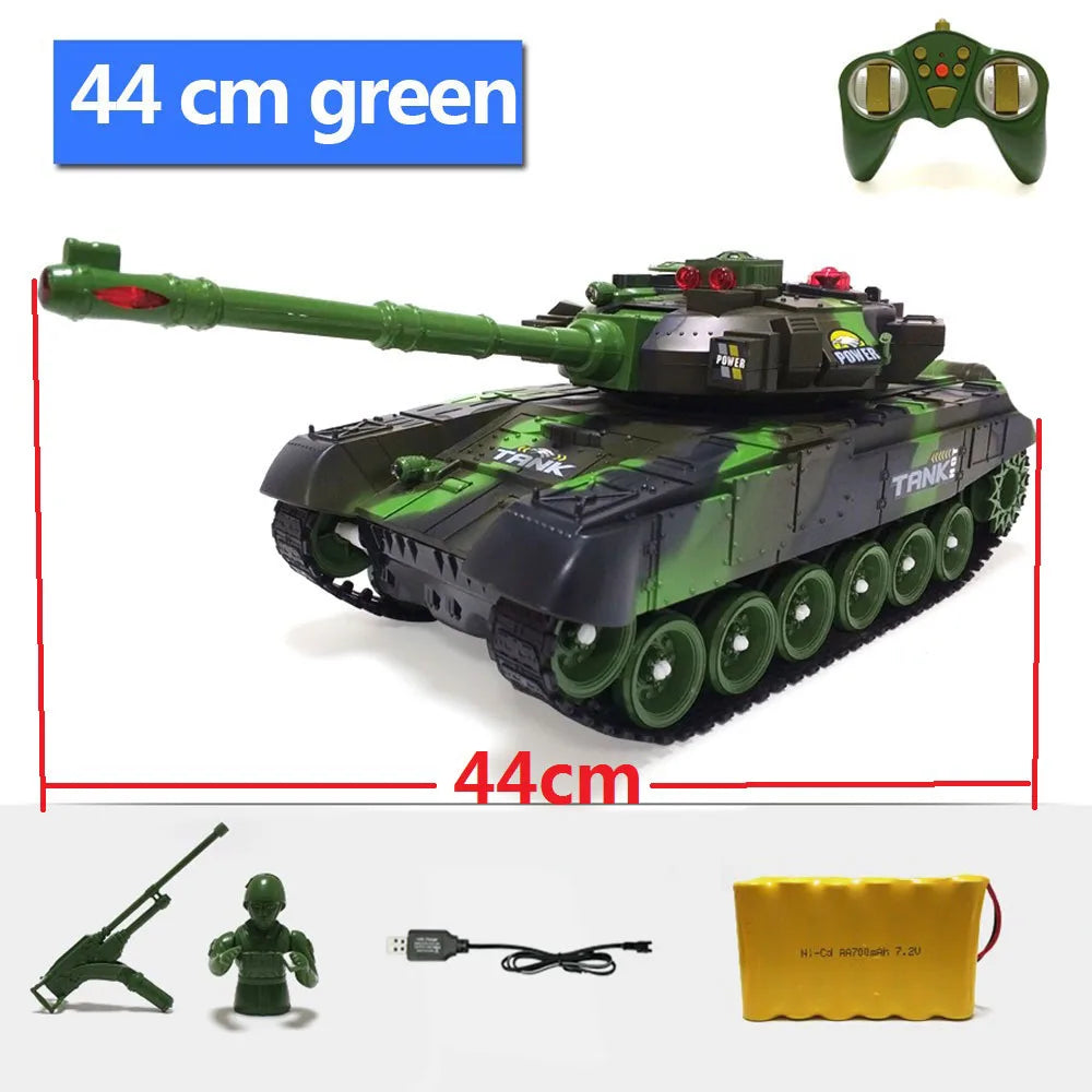 EZ 55/44/33CM Rc Tank Military War Tanks Electric Car Remote Control Simulation Shooting Radio-Controlled Crawler Toys for Boys