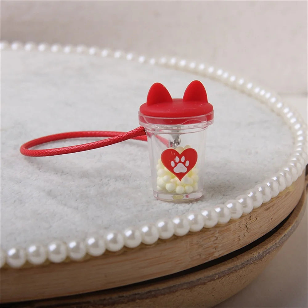 Mini Doll Kettle Pendant Transparent Water Cup for OB11 Dollhouse Scene Accessories BJD Dress Up Toys