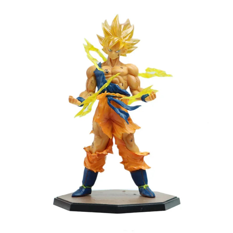EZ Hot anime Dragon Ball Son Wukong Super Saiyan Doll Wukong DBZ Action Doll Model Desktop Decoration Ornament Gift Collection Doll