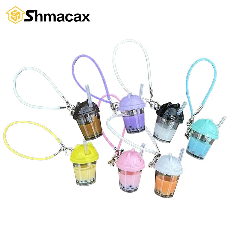 EZ 1 Piece 1:12 Doll House Mini Pearl Milk Tea Cup Model Pendant DIY Miniature Scene Accessories Doll House Decoration Toys