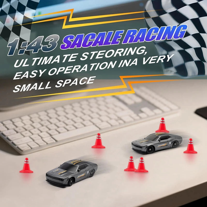 EZ 4WD Drift Racing Car 1/64 or 1/43 Mini Remote Controlled High Speed Car Radio Electric Competition Toy Gift For Kids Boys Adults