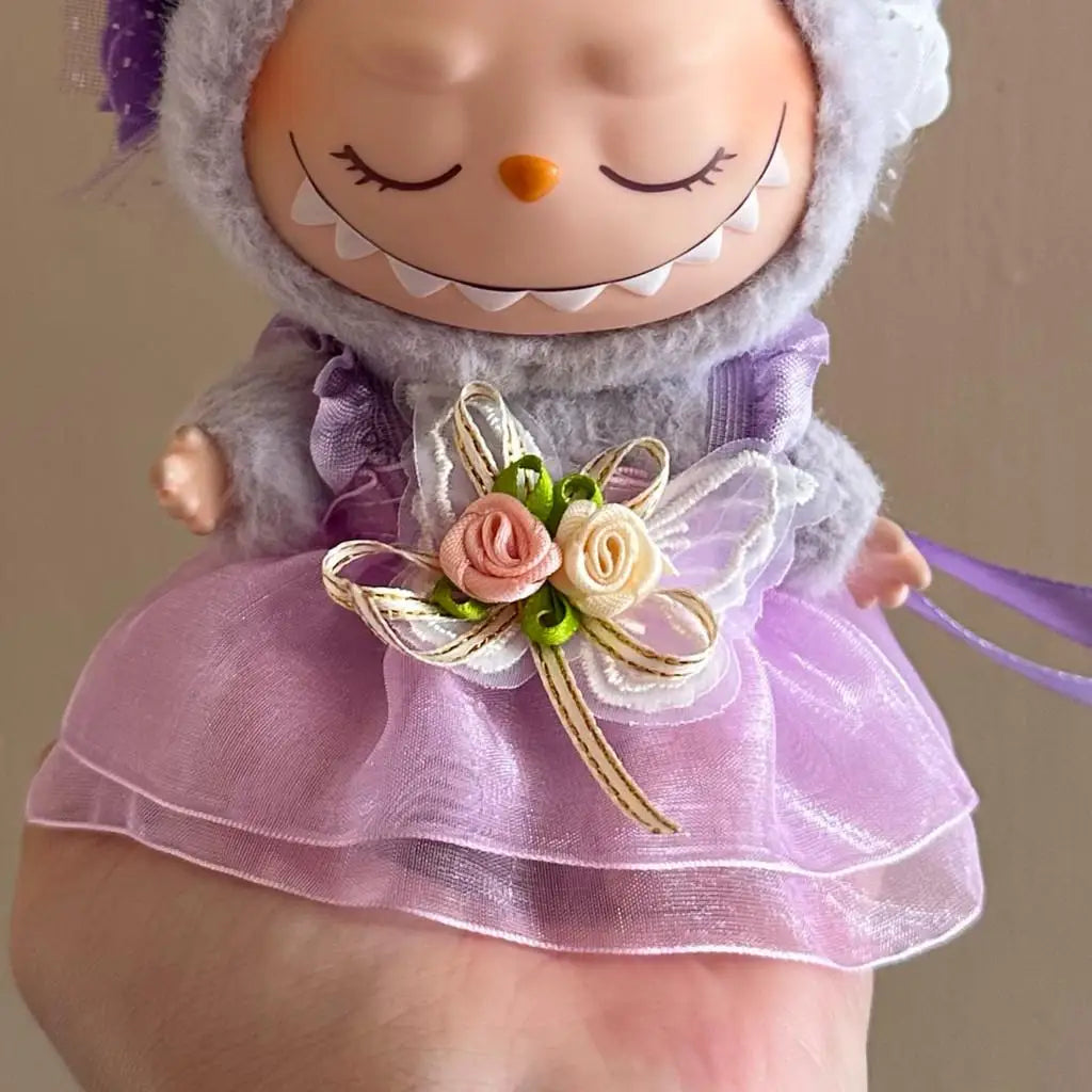 EZ Mini Doll'S Clothes Outfit Accessories For 15-17cm Ropa Labubu and 10cm cotton doll Princess style strap skirt Clothing