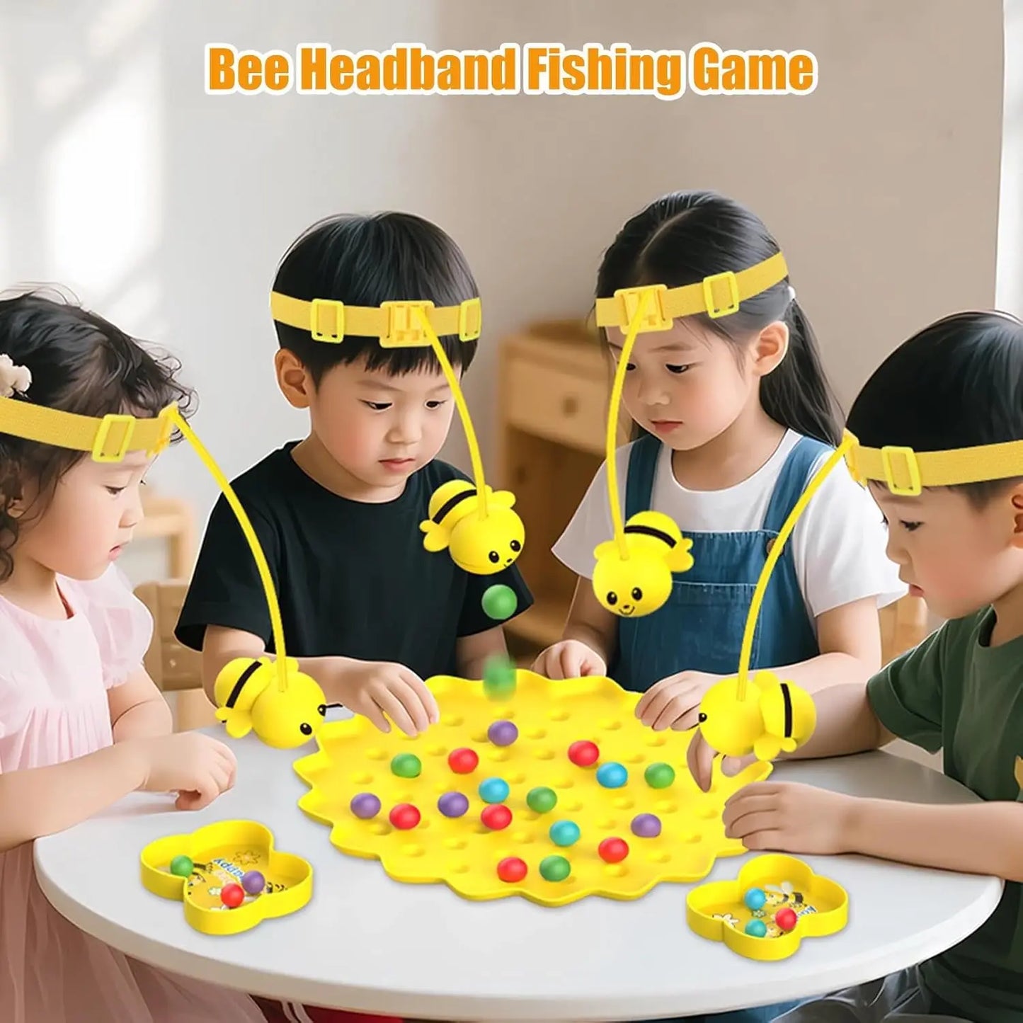 EZ Bumble Bee Magnetic Toy Funny Family Board Games Montessori Sorting Puzzle Fishing Toys Interactive Games for Kids and Adults