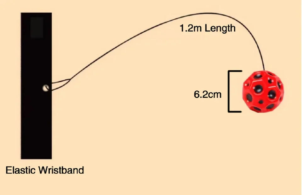 EZ High Elastic Decompression Moon Stone Ball with Rebound Rope for Kids and Seniors Fun Stress Relief Outdoor Fitness Toy
