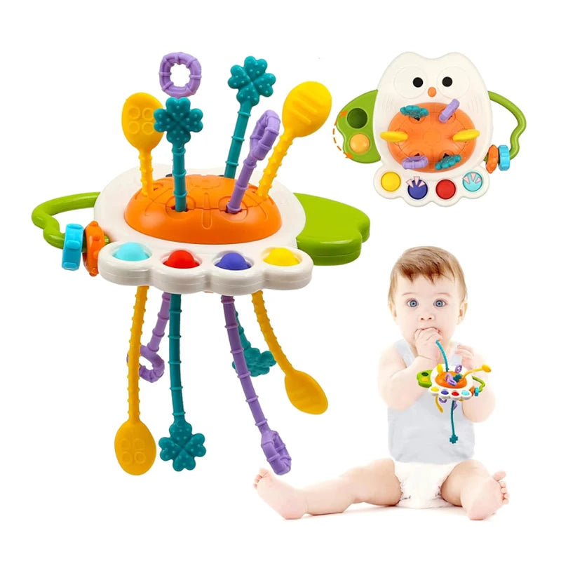 EZ Montessori Baby Toys 6 12 Months Toddler Develop Sensory Toy Rattle Catch Ball Sand Hammer Tambourine Bell Drum Educational Toys