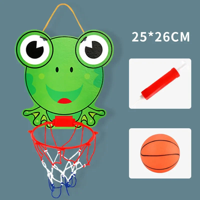 EZ Kids Basketball Hoop Kit Cartoon Creative Animals Basketball Stand Outdoor Indoor Game Sport Play Toys For Children Kids