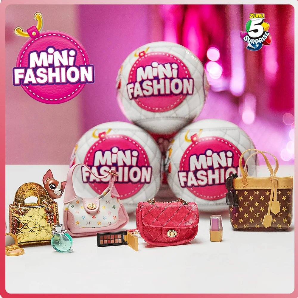 EZ Zuru 5 Surprise Mini Brands Toys Original Miniature Toy  Mini Bags Mystery Blind Box Accessories for Dolls Fashion Bag Shoe Toys