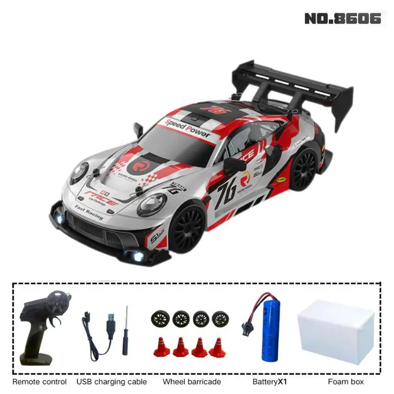 EZ New 1:24 RC drift vehicle, Mustang 4WD cars, racing car with remote control, gift, competition racing car, children's toy