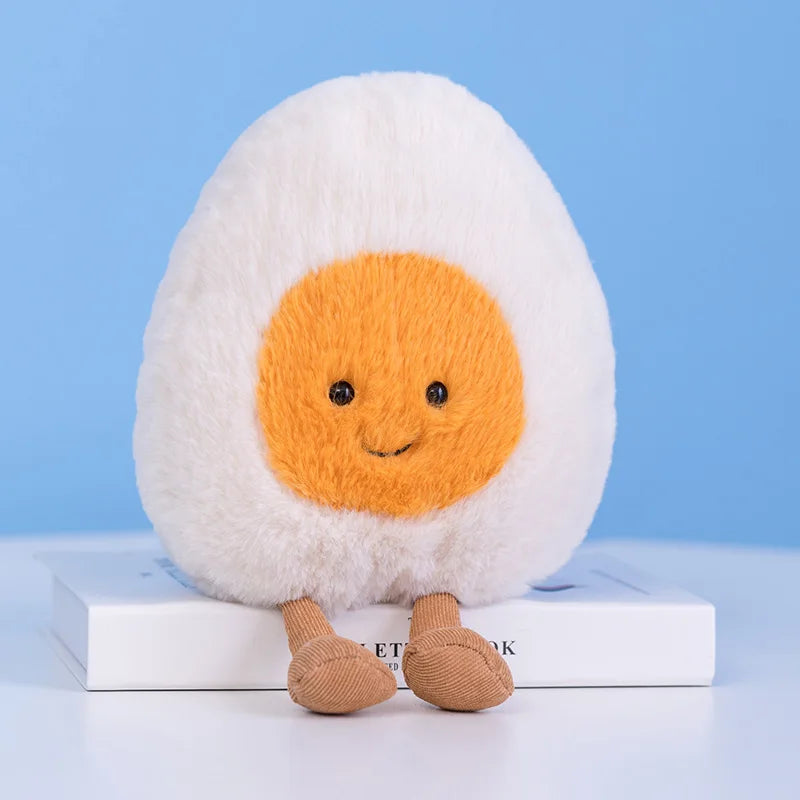 EZ New Cartoon Egg Stuffed Toy Expression Food Bread Toast Series Breakfast Doll Fun Decoration Pillow Baby Comfort Doll Xmas Gifts
