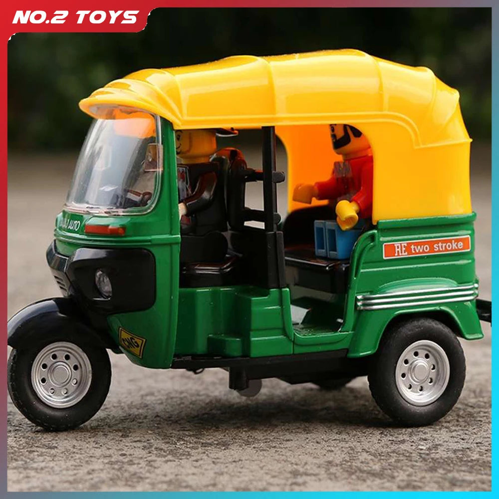 EZ 1:14 Tricycle Model Alloy with Sound and Light Pull Back Car Model Toy Motorcycle Model Toys Car Gifts for Kids for Colletion