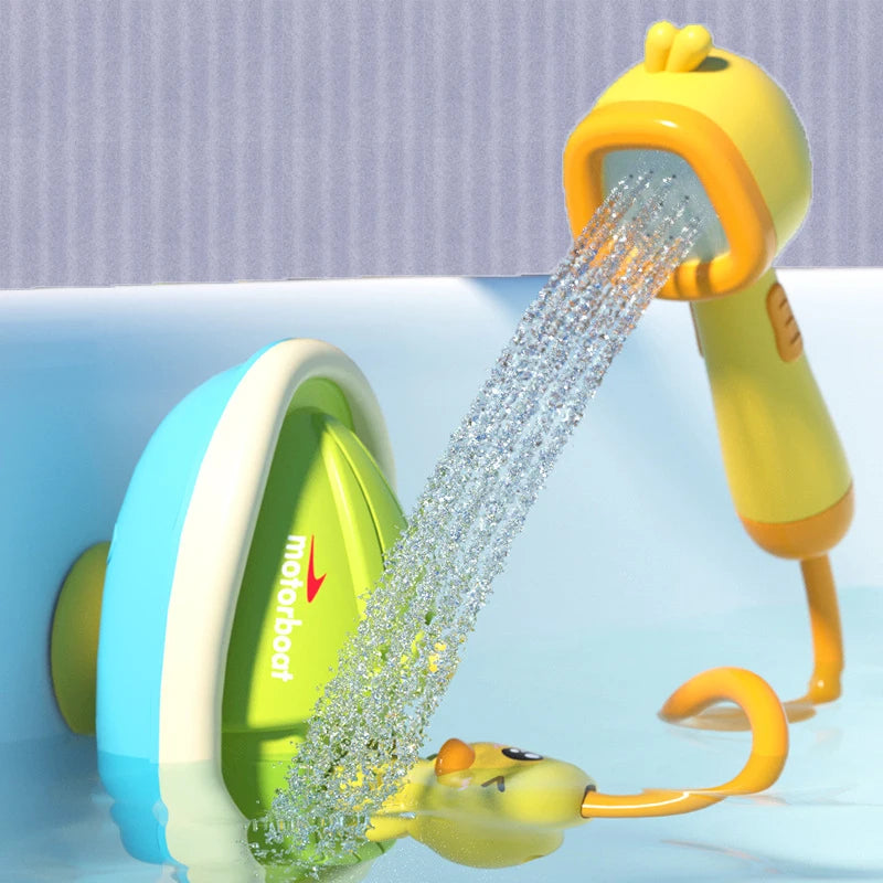 EZ Baby Shower Bathroom Water Playing Little Yellow Duck Flower Shower Divine Device Water Spray Water Playing Toy