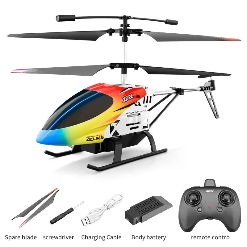 EZ M5 Remote Control Helicopter Altitude Hold 3.5 Channel RC Helicopters with Gyro and LED Light Durable Airplane Drone Toy Gift