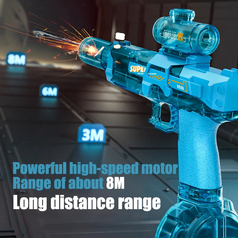 EZ Electric Water Guns ,High Capacity Squirt Guns 26 FT Range with Light Up for Summer Outdoor Beach Swimming Pool Party Toy