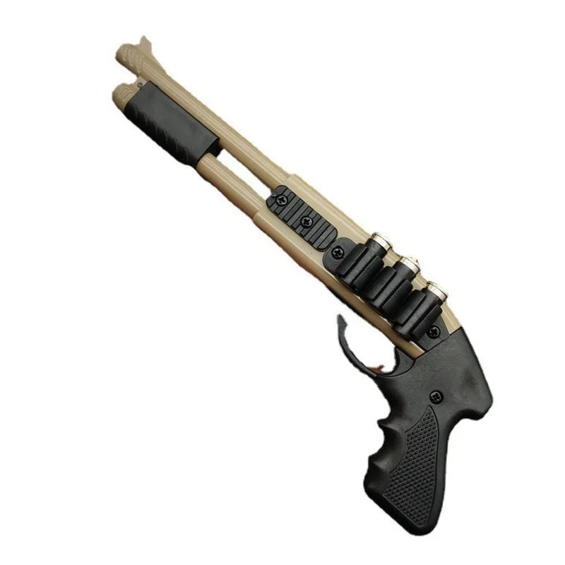 EZ Mini Alloy Rubber Band Rifle Sprayer Toy Gun 8 Bursts Rubber Miniature Pistol Model Ornaments Toy Gun For Boys Chrismas gift