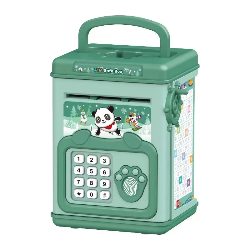 EZ Money Box with Fingerprint Piggy Bank Electronic ATM Savings Box for Coins Cash Safe Large Coin Bank Password Lock for Children