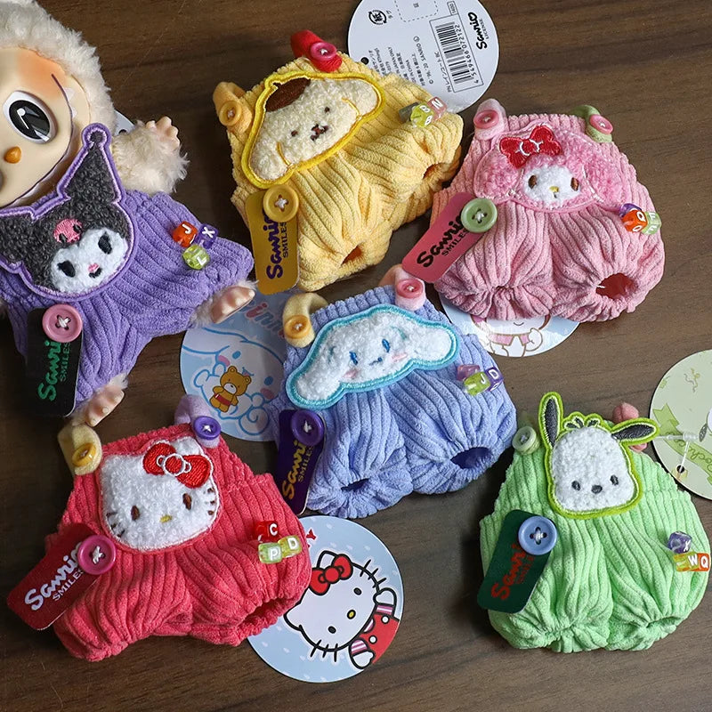 EZ Sanrio Plush Doll Clothing for Doll Kawaii Anime Hello Kitty Melody Clothes Toys Cute Small Doll Accessories Girls Gifts