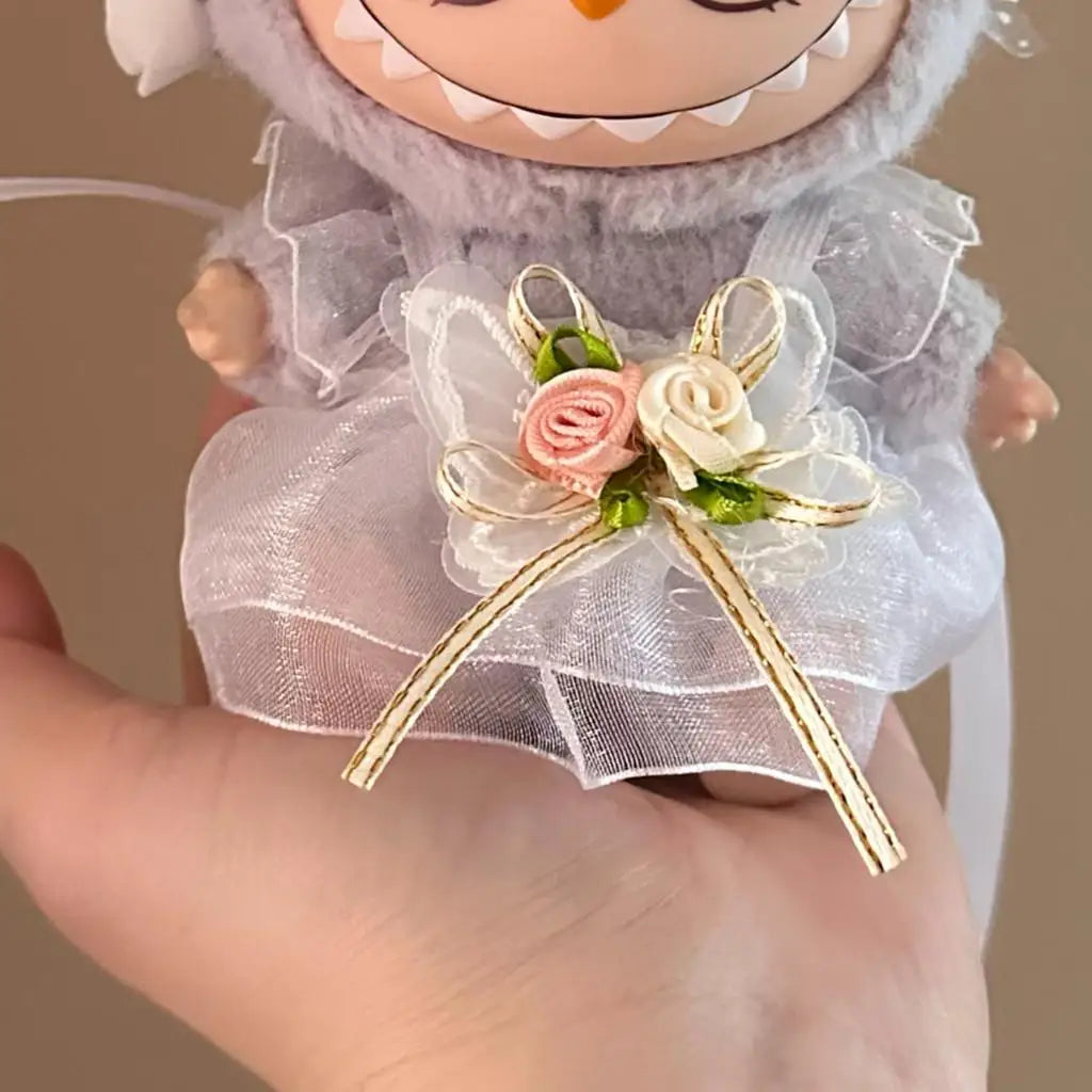 EZ Mini Doll'S Clothes Outfit Accessories For 15-17cm Ropa Labubu and 10cm cotton doll Princess style strap skirt Clothing