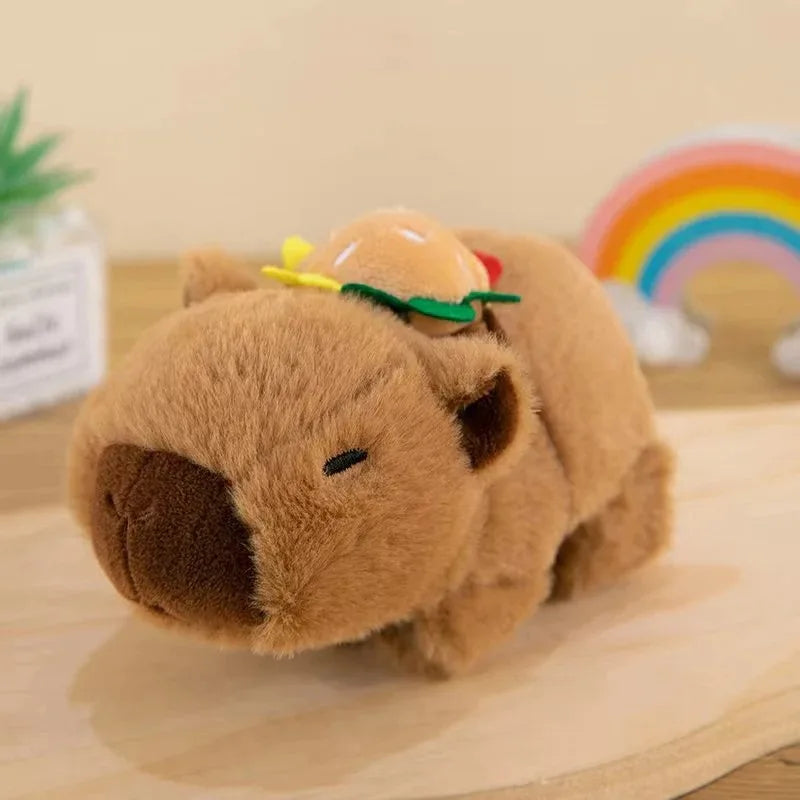 EZ Lovely Capybara Animal Slap Snap Wrap Wristband Bracelet Plush Stuffed Animal Kawaii Capybara Hand Ring Wristband Kid Funny Toys