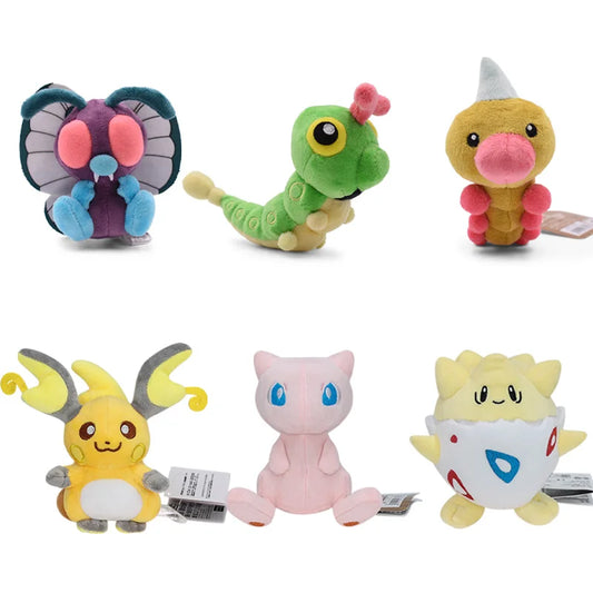 EZ Pokemon Plush Weedle Caterpie Butterfree Raichu Mew Togepi Doll Soft Stuffed Toys for kid Birthday Christmas Gift