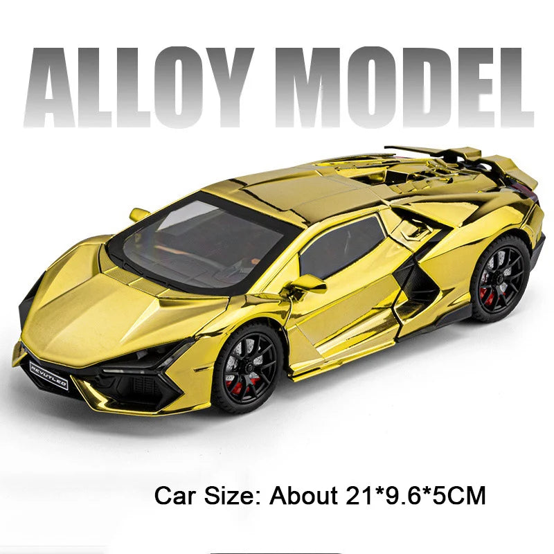 EZ 1:24 Scale Revuelto Miniature Model Toy Sports Cars Alloy Diecast Supercars Sound Light Doors