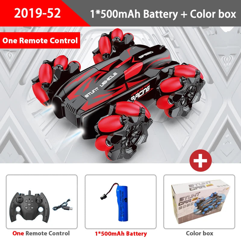 EZ WLtoys F1 Drift RC Car With Led Lights Music 2.4G Glove Gesture Radio Remote Control Spray Stunt Car 4WD Electric Children Toys
