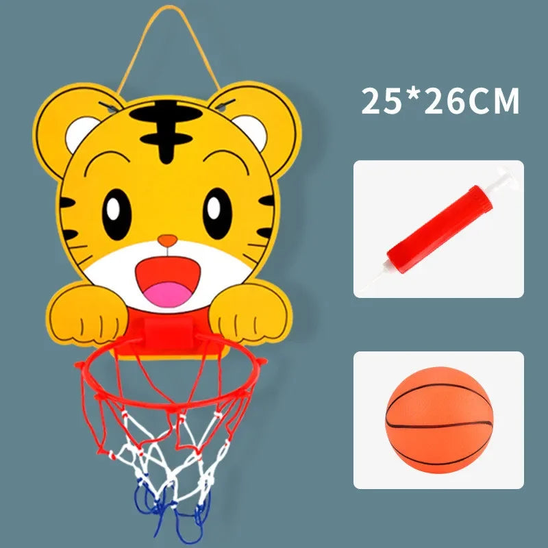 EZ Kids Basketball Hoop Kit Cartoon Creative Animals Basketball Stand Outdoor Indoor Game Sport Play Toys For Children Kids