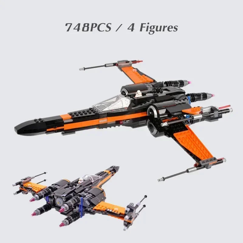 EZ MOC-Galaxy-Battle-Fighters SpaceCraft Spaceship Aircraft SpaceShip Model Building Blocks Bricks Birthday Gift Boys Set
