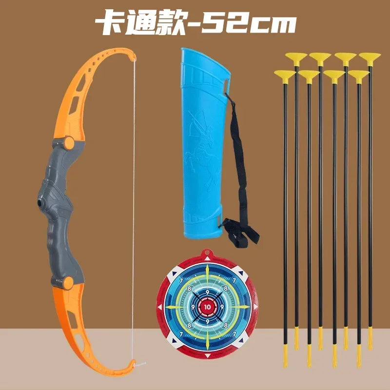 EZ Kids Bow and Arrow Set Outdoor  Archery Toys Set for Kids Ages 4-8 8-12 with Suction Cup Arrows For Kids Adult Stress Relief