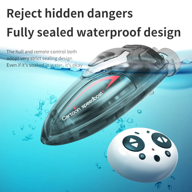 EZ Mini Rc Boat C166 Children Toys Remote Control Ship for Pool Radio-Controlled Speedboat Kids Gift Waterproof Water Electric Toys
