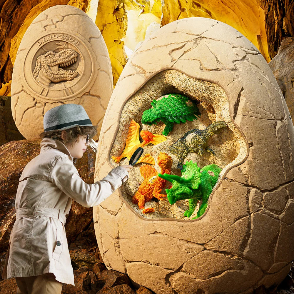 EZ Children archaeology dig dinosaur eggs toy dinosaur fossils Boys and girls diy handmade blind box dig earth dig treasure puzzle
