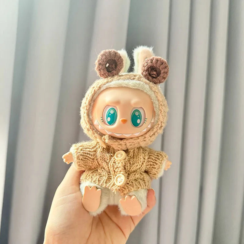 EZ 17cm Kawaii Plush Doll'S Clothes Outfit Accessories For Korea Kpop Exo Labubu Idol Dolls Pumpkin Set Clothing DIY Christmas Gift