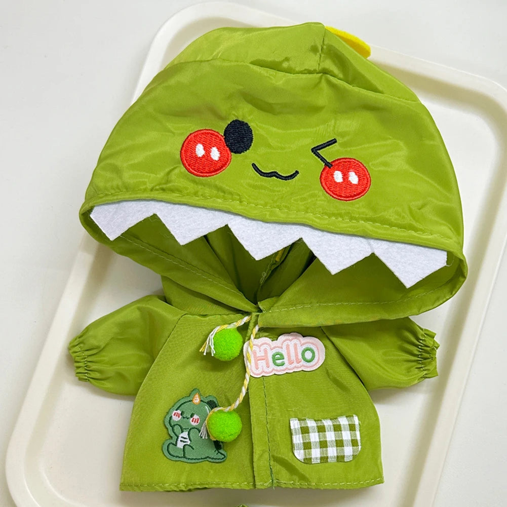 EZ Mini Doll'S Clothes Outfit Accessories For Ropa Labubu Idol doll Raincoat short rain boots rain shoes Clothing Gift