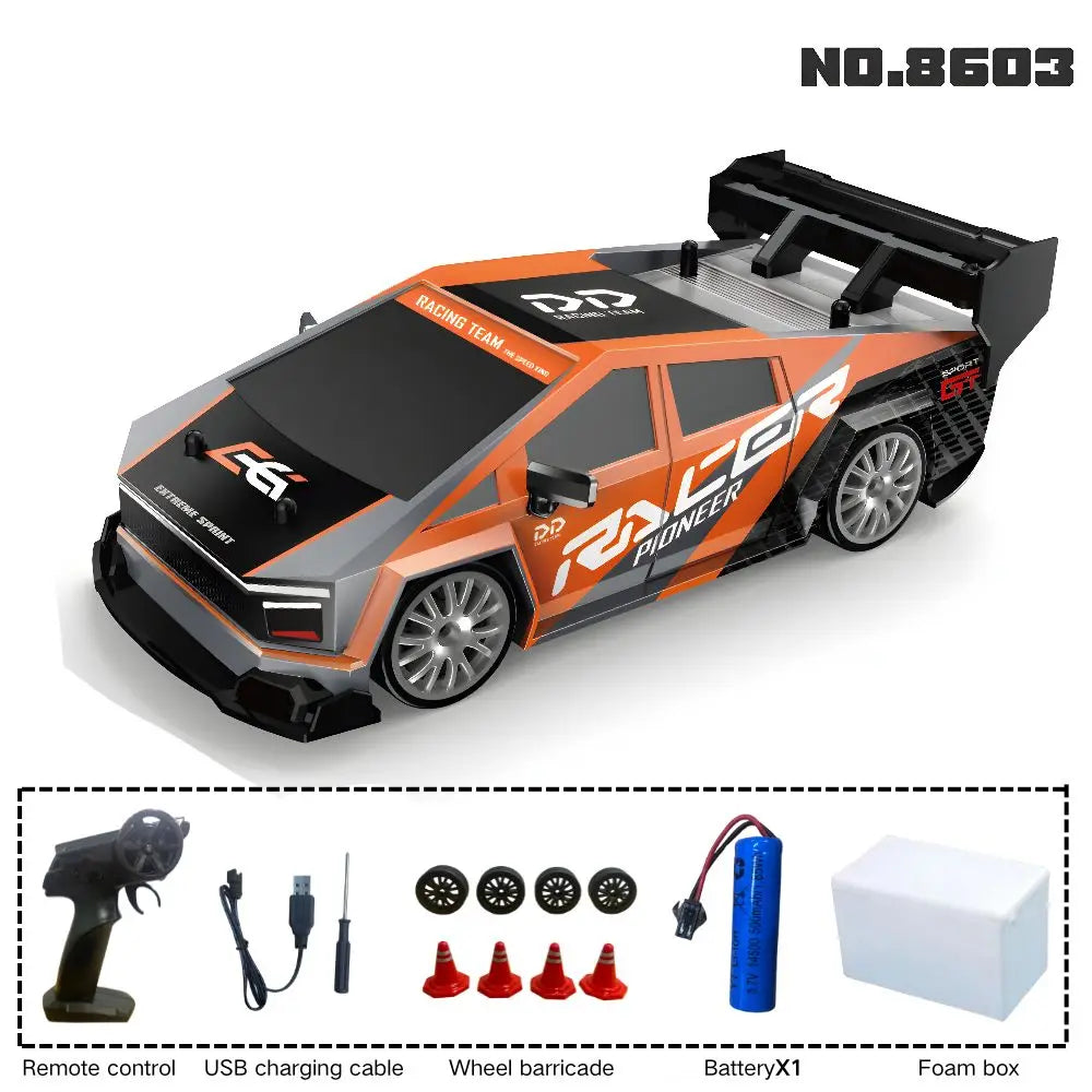 EZ New 1:24 RC drift vehicle, Mustang 4WD cars, racing car with remote control, gift, competition racing car, children's toy