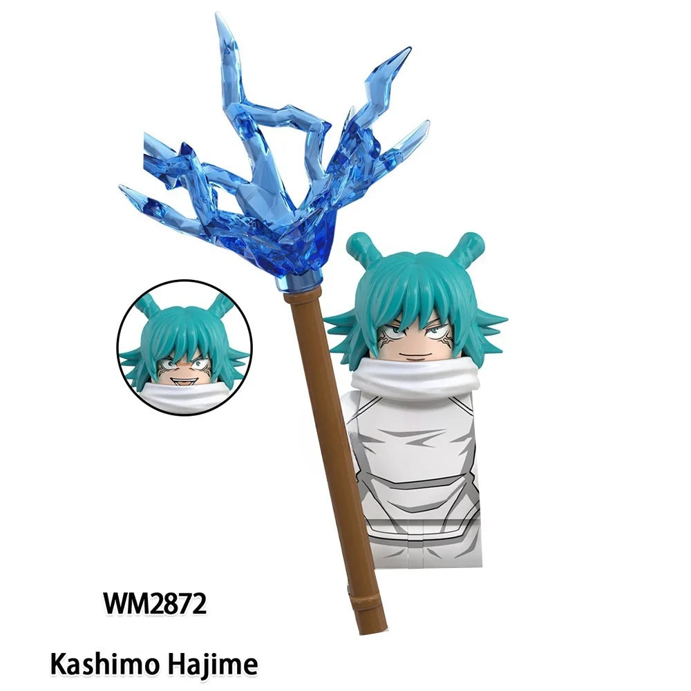 EZ Jujutsu Kaisen Anime Cartoon Gojo Satoru Itadori Yuj Fushiguro Megumi Okkostu Yuta Building Blocks Mini Action Figures Kids Toy