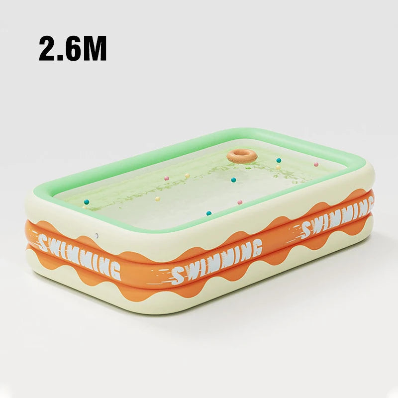 EZ Inflatable Swimming Pool Collapsible Large Size Inflatable Paddling Pools Family Summer Indoor Outdoor Party Toys Children Gifts