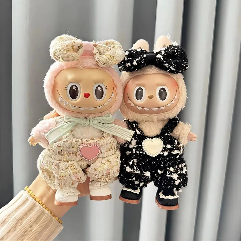 EZ Labubu 17cm Doll's Clothes Shoes Bag The Monster Outfit Accessories Clothing DIY Kids Gift Sweet Princess High-quality Dress