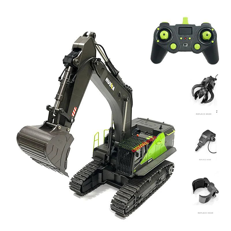 EZ 1/14 HUINA 1593 582 RC Excavator Dumper Truck crawler Alloy Tractor Loader 2.4G Radio Controlled Car Engineering toy for boy