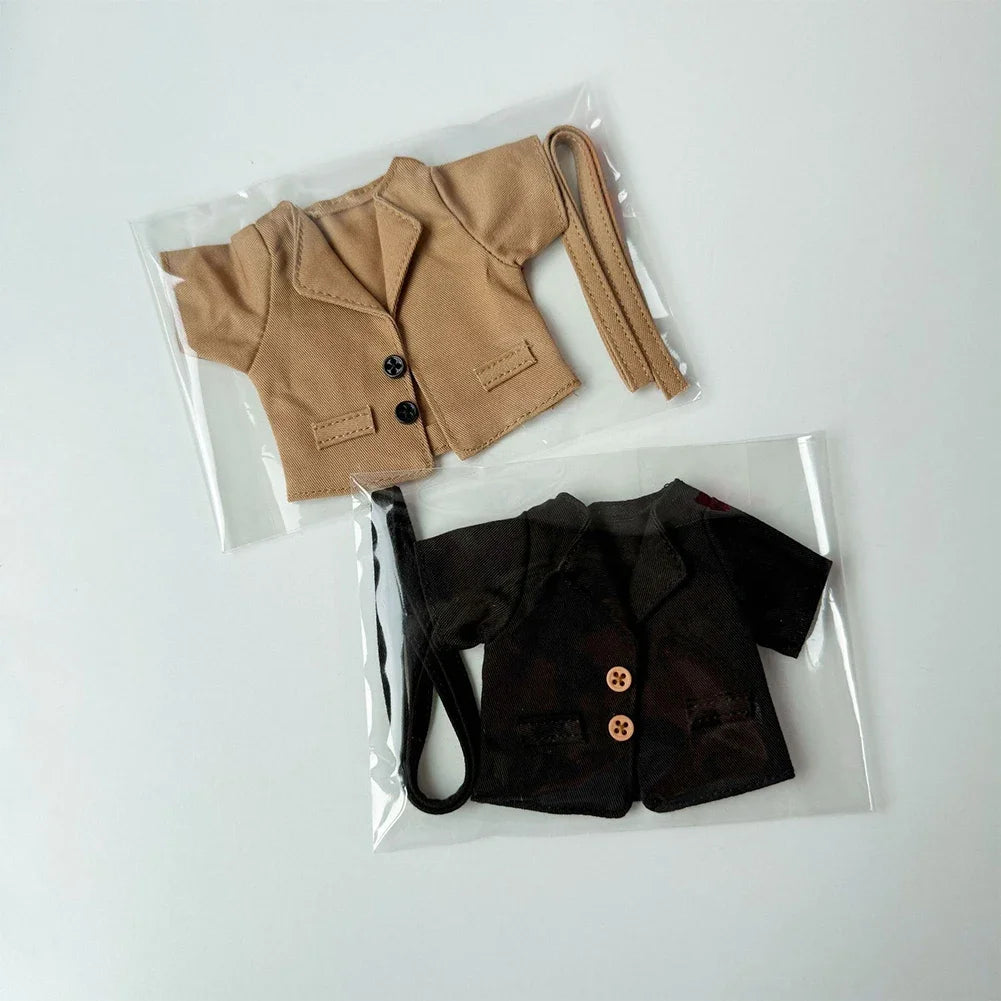 EZ New Fashion Windbreaker Coat for 17cm Labubu V1v2 Replacement Coat Clothing Accessories Cute Apron High End Suit