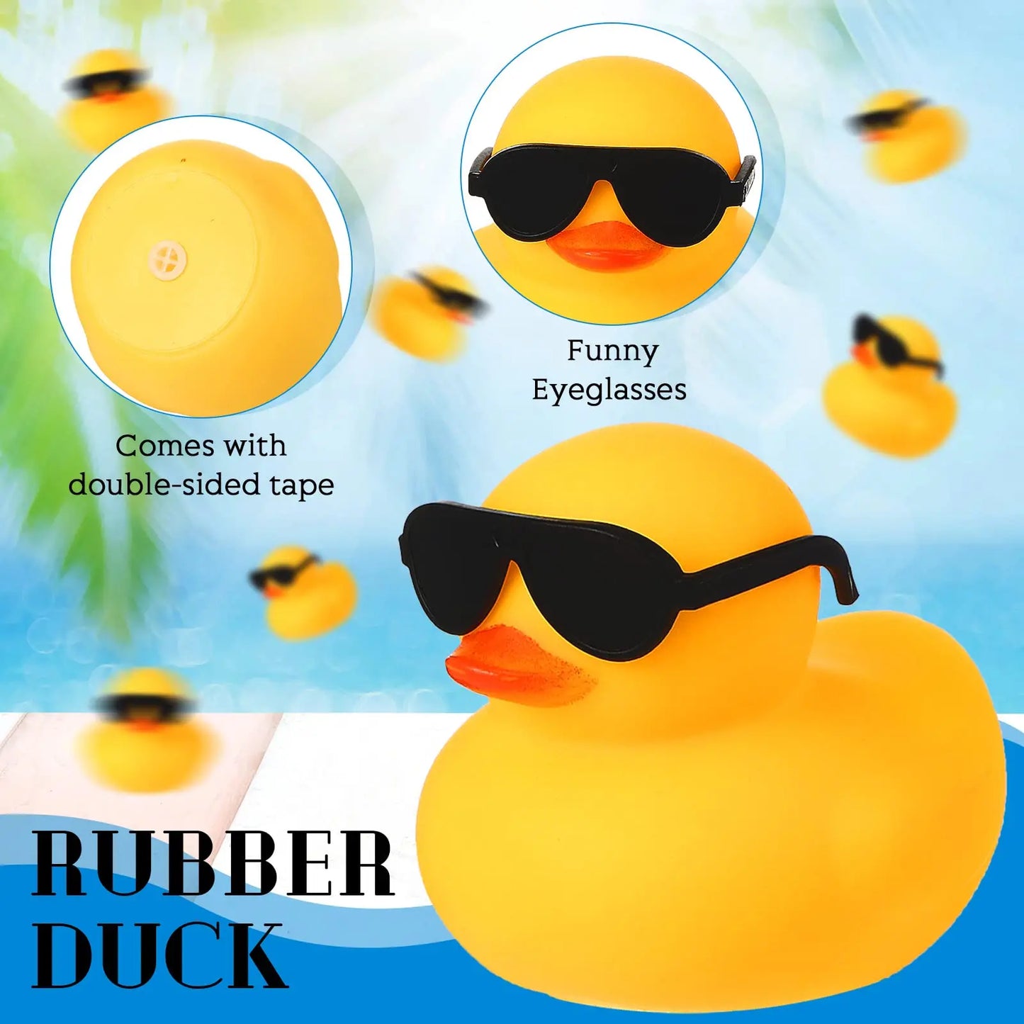 EZ 6/12/24PCS  Duck Toys Mini Rubber Ducks Squeak and Float Ducks Shower Toy for Toddlers Boys Girls
