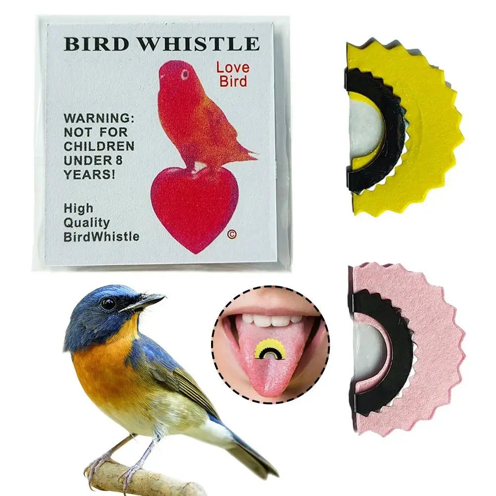 EZ 1PCS Bird Wacky Whistle Magic Fun Bird Caller Tongue Warbler Original Magic Tweeting Noisemaker Toys Tricks Gift