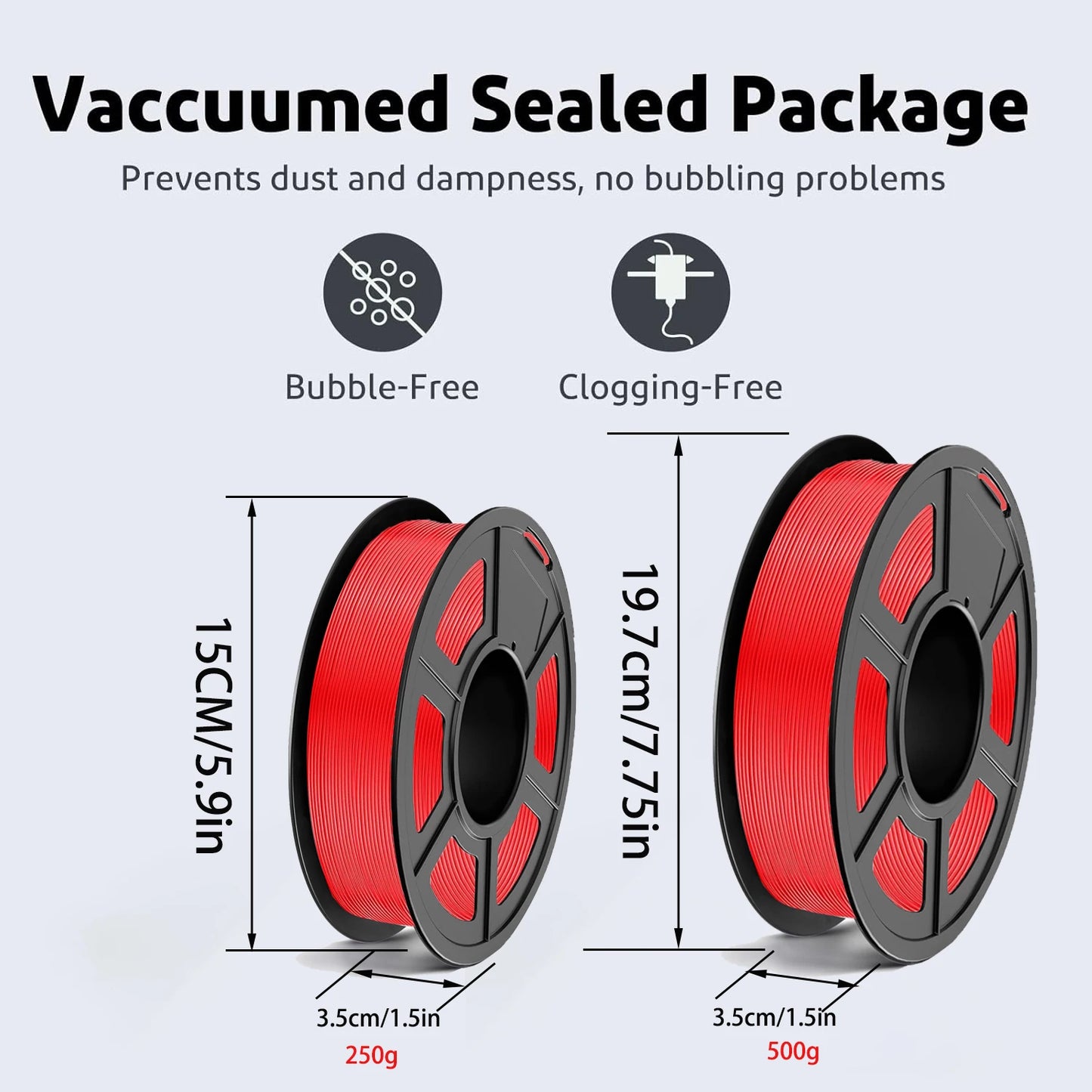 EZ PLA 3D Printer Filament, 1.75mm, Dimensional Accuracy +/- 0.02 mm,250g/500g Per Spool, Black/White/Blue/Red