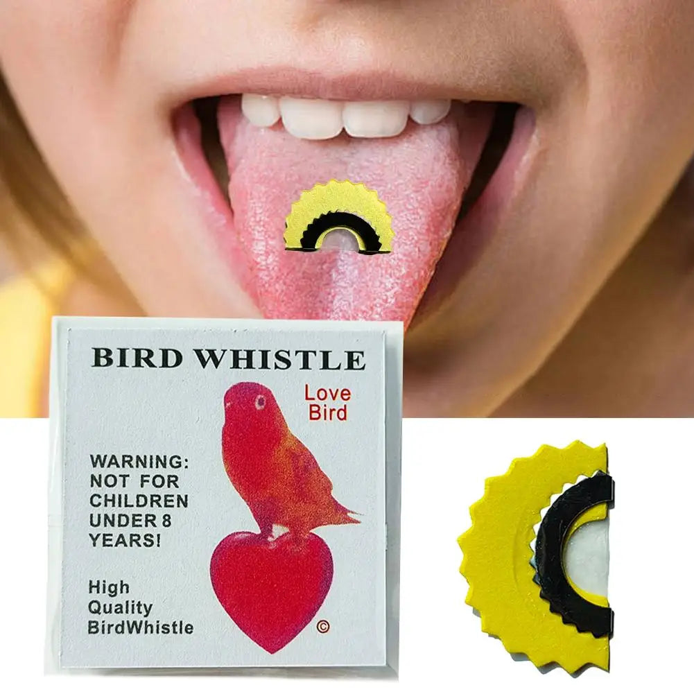 EZ 1PCS Bird Wacky Whistle Magic Fun Bird Caller Tongue Warbler Original Magic Tweeting Noisemaker Toys Tricks Gift