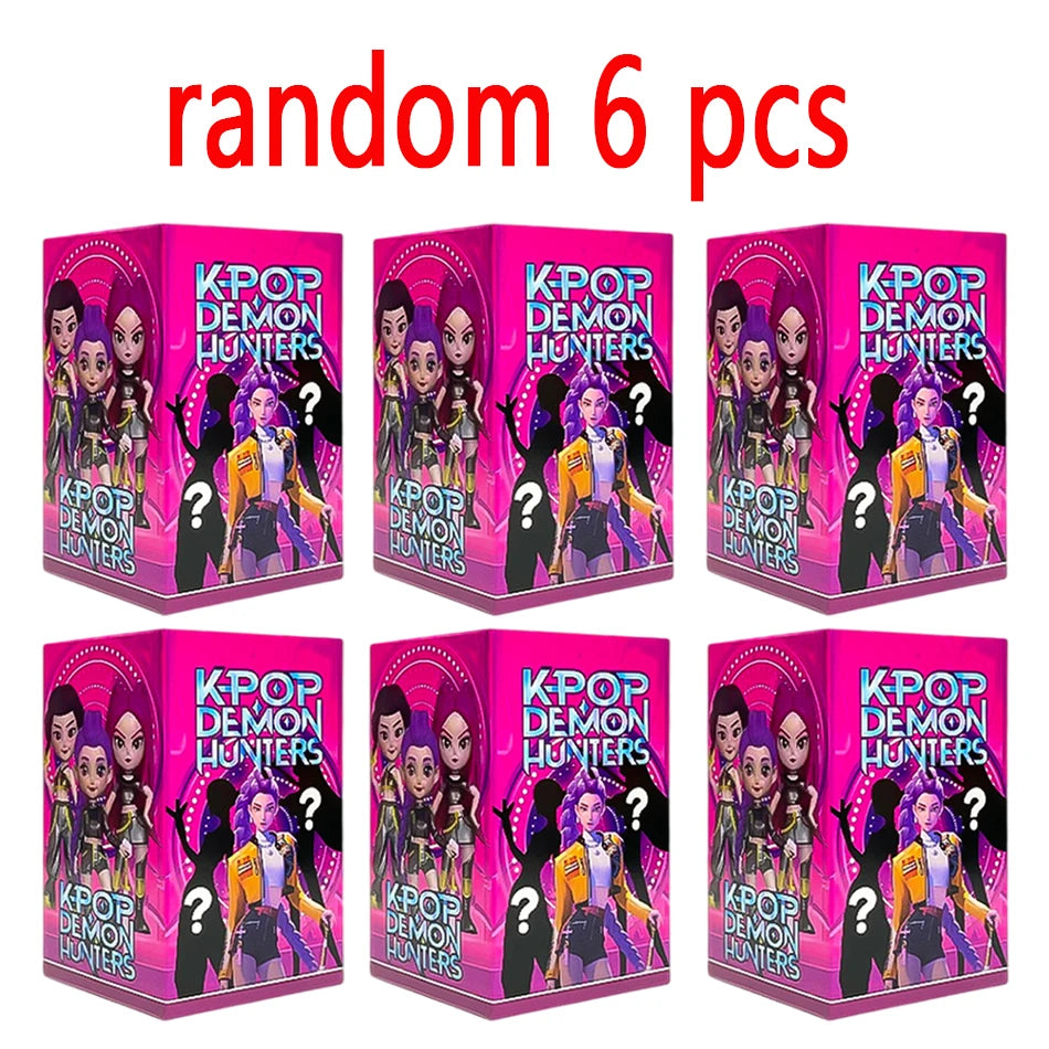 EZ 1-6pcs Kpop Devil Hunter Blind Box Disassembly Fun Blind Bag Small statue Peripheral Desktop decoration fans gift ﻿