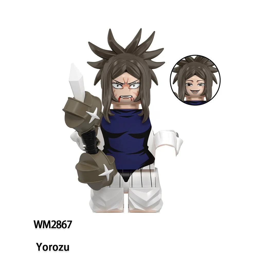 EZ Jujutsu Kaisen Anime Cartoon Gojo Satoru Itadori Yuj Fushiguro Megumi Okkostu Yuta Building Blocks Mini Action Figures Kids Toy