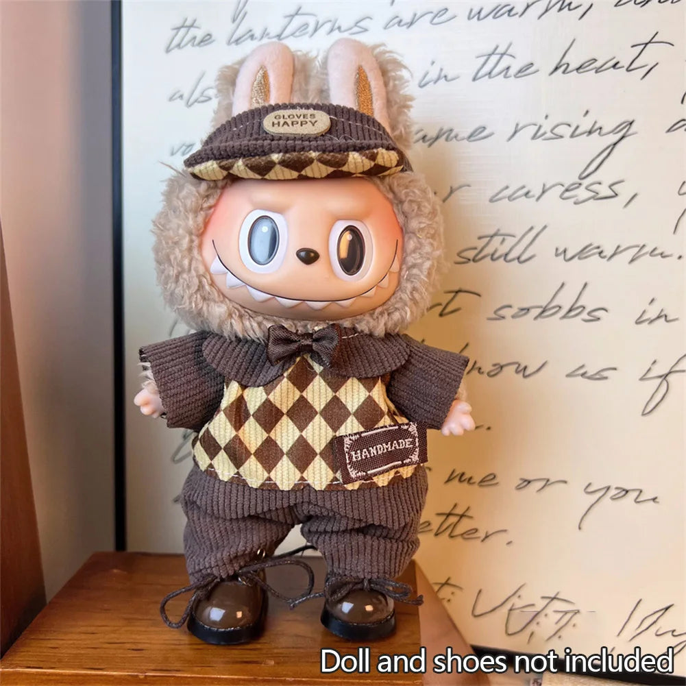 EZ For 17cm Labubu Set High-Quality Clothes Set Multiple Styles Doll Accessories Labubu Clothes