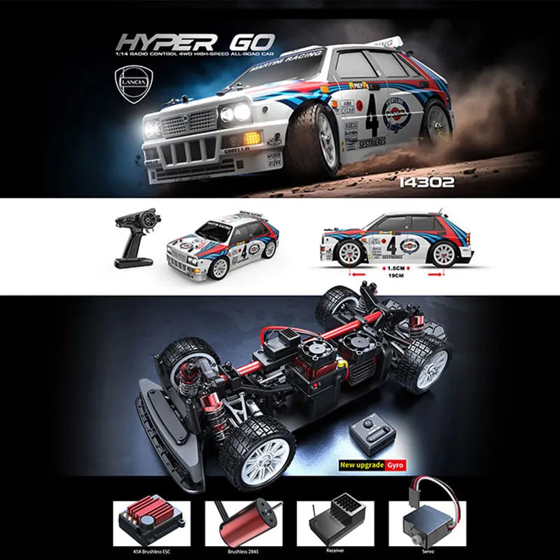 EZ Hyper Go MJX 14303 14302 14301 1/14 4WD RC Car 65km/h Brushless 2.4G Remote Control Car Off-road High Speed RC Cars Truck Toy