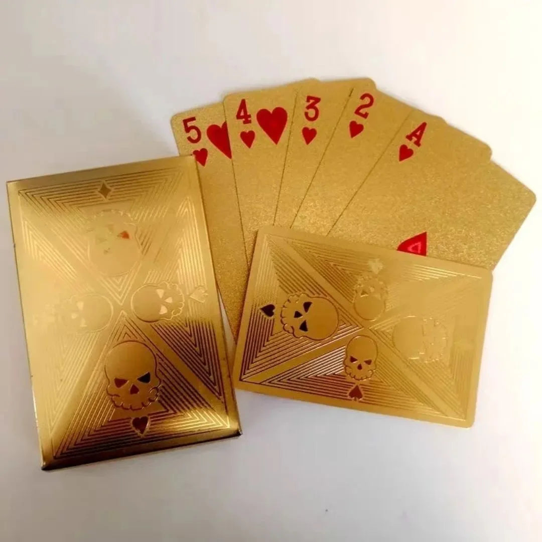 EZ Color Black Gold Playing Card Game Card Group Waterproof Poker Suit Magic Dmagic Package Board Game Gift Collection